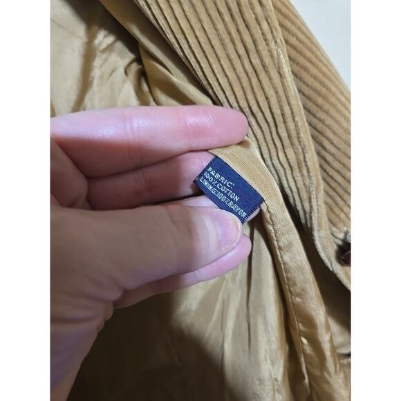 Vtg Hunters Run Tan 2-Button Academia Corduroy Blazer Jacket Women's Size 7 - Picture 7 of 11